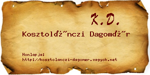 Kosztolánczi Dagomér névjegykártya